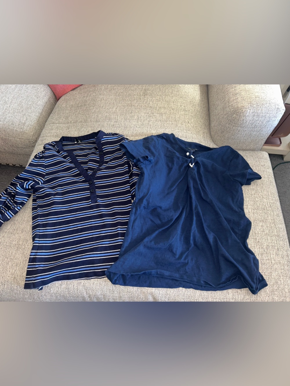 Lot of 2 short sleeved shirts for women size m